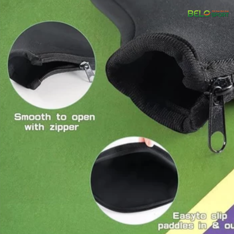Túi Bọc Bảo Vệ Mặt Vợt PickleBall Khoá Kéo Chất Liệu Polyeste Cao Cấp