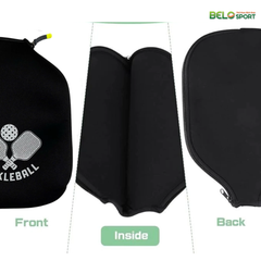 Túi Bọc Bảo Vệ Mặt Vợt PickleBall Khoá Kéo Chất Liệu Polyeste Cao Cấp