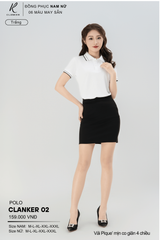 Áo Polo Thể Thao CLANKER 02 Nam , Nữ Màu Trắng