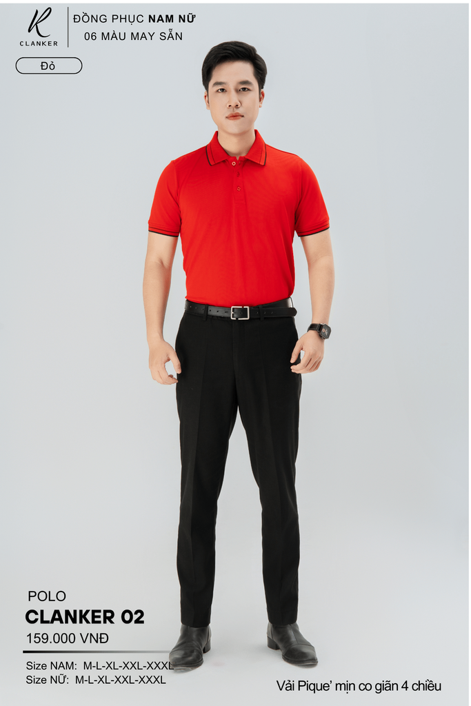Áo Polo Thể Thao CLANKER 02 Nam , Nữ Màu Trắng