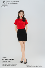 Áo Polo Thể Thao CLANKER 02 Nam , Nữ Màu Trắng