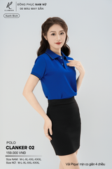 Áo Polo Thể Thao CLANKER 02 Nam , Nữ Màu Trắng
