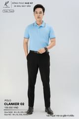 Áo Polo Thể Thao CLANKER 02 Nam , Nữ Màu Trắng