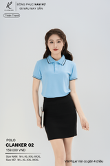 Áo Polo Thể Thao CLANKER 02 Nam , Nữ Màu Trắng