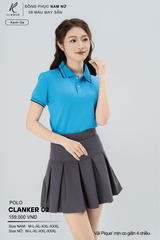 Áo Polo Thể Thao CLANKER 02 Nam , Nữ Màu Xanh Da