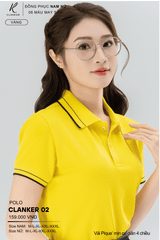 Áo Polo Thể Thao CLANKER 02 Nam , Nữ Màu Vàng