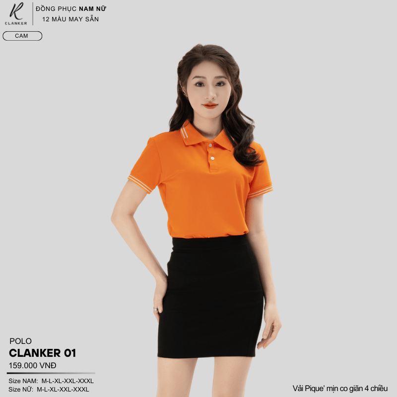 Áo Polo Thể Thao CLANKER 01 Nam , Nữ Màu Xanh Bích Vải Cá Sấu Thể Thao Mịn Co Dãn 4 Chiều Phủ Nano Kháng Khuẩn