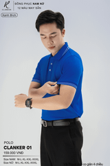 Áo Polo Thể Thao CLANKER 01 Nam , Nữ Màu Xanh Bích Vải Cá Sấu Thể Thao Mịn Co Dãn 4 Chiều Phủ Nano Kháng Khuẩn