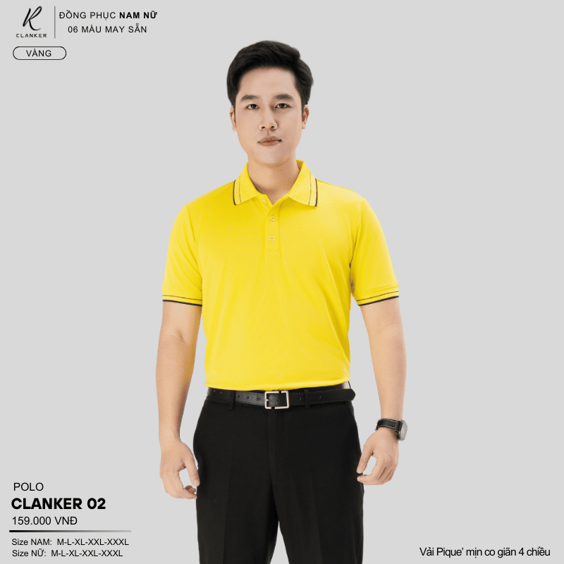 Áo Polo Thể Thao CLANKER 02 Nam , Nữ Màu Xanh Da
