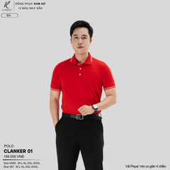 Áo Polo Thể Thao CLANKER 01 Nam , Nữ Màu Xanh Da Vải Cá Sấu Thể Thao Mịn Co Dãn 4 Chiều Phủ Nano Kháng Khuẩn