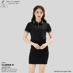 Áo Polo Thể Thao CLANKER 01 Nam , Nữ Màu Vàng Vải Cá Sấu Thể Thao Mịn Co Dãn 4 Chiều Phủ Nano Kháng Khuẩn