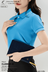 Áo Polo Thể Thao CLANKER 01 Nam , Nữ Màu Xanh Da Vải Cá Sấu Thể Thao Mịn Co Dãn 4 Chiều Phủ Nano Kháng Khuẩn