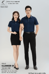 Áo Polo Thể Thao CLANKER 01 Nam , Nữ Mùa Xanh Than Vải Cá Sấu Thể Thao Mịn Co Dãn 4 Chiều Phủ Nano Kháng Khuẩn