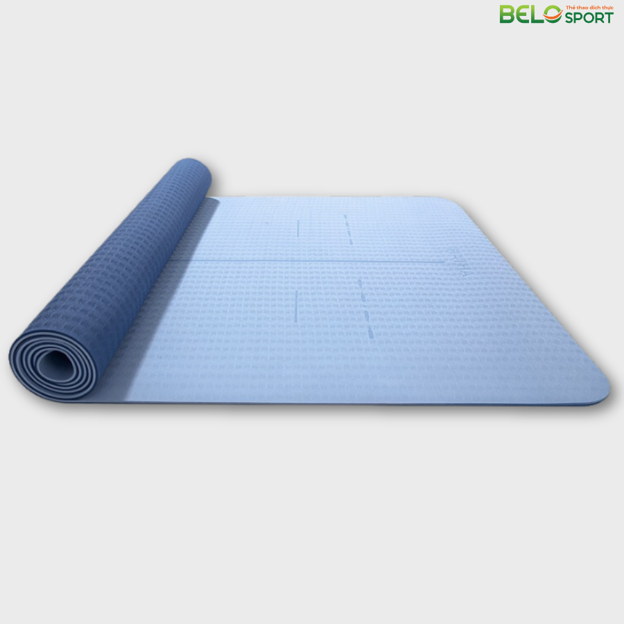 Thảm tập Yoga TPE định tuyến cao cấp rộng 80cm – có độ bám và chống trơn trượt rất tốt