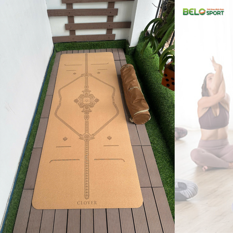 Thảm Yoga Clover Gỗ Bần