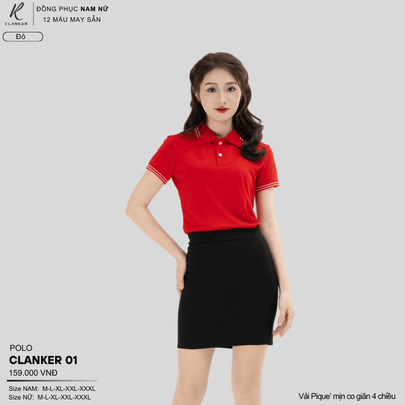 Áo Polo Thể Thao CLANKER 01 Nam , Nữ Màu Xanh Bích Vải Cá Sấu Thể Thao Mịn Co Dãn 4 Chiều Phủ Nano Kháng Khuẩn