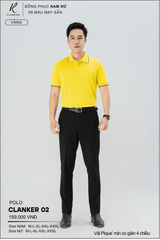 Áo Polo Thể Thao CLANKER 01 Nam , Nữ Màu Trắng Viền Đỏ Vải Cá Sấu Thể Thao Mịn Co Dãn 4 Chiều Phủ Nano Kháng Khuẩn
