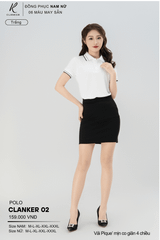 Áo Polo Thể Thao CLANKER 01 Nam , Nữ Màu Trắng Viền Đỏ Vải Cá Sấu Thể Thao Mịn Co Dãn 4 Chiều Phủ Nano Kháng Khuẩn