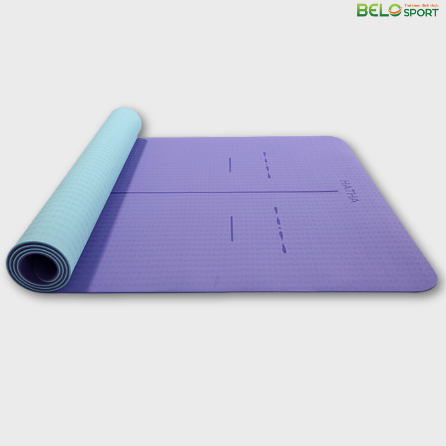 Thảm tập Yoga TPE định tuyến cao cấp rộng 80cm – có độ bám và chống trơn trượt rất tốt