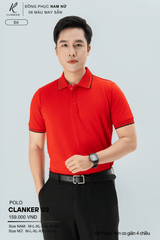 Áo Polo Thể Thao CLANKER 02 Nam , Nữ Màu Đỏ