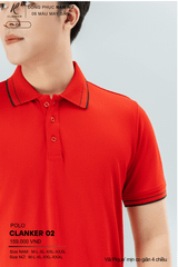 Áo Polo Thể Thao CLANKER 02 Nam , Nữ Màu Đỏ