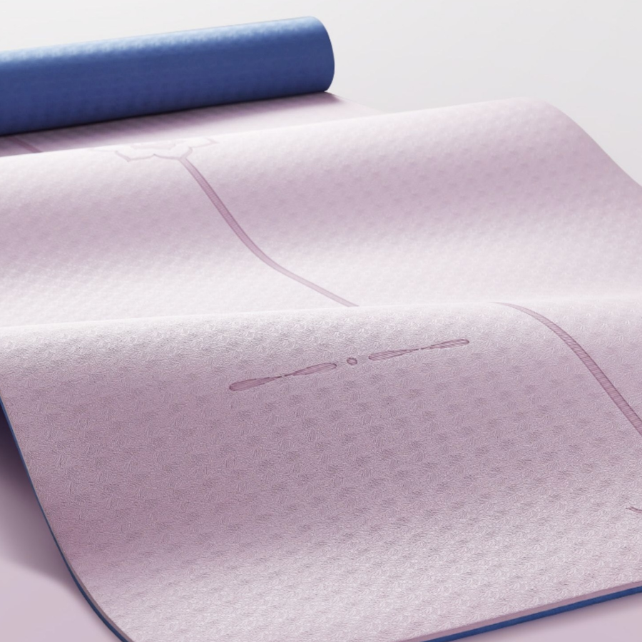 Thảm tập Yoga TPE định tuyến cao cấp rộng 80cm – có độ bám và chống trơn trượt rất tốt