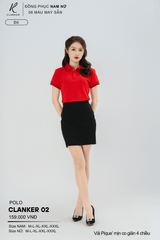 Áo Polo Thể Thao CLANKER 02 Nam , Nữ Màu Đỏ