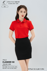 Áo Polo Thể Thao CLANKER 02 Nam , Nữ Màu Đỏ