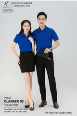 Áo Polo Thể Thao CLANKER 02 Nam , Nữ Màu Xanh Bích