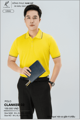 Áo Polo Thể Thao CLANKER 02 Nam , Nữ Màu Vàng