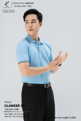 Áo Polo Thể Thao CLANKER 02 Nam , Nữ Màu Thiên Thanh