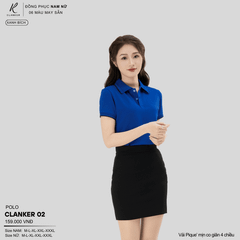 Áo Polo Thể Thao CLANKER 02 Nam , Nữ Màu Thiên Thanh