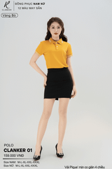 Áo Polo Thể Thao CLANKER 01 Nam , Nữ Màu Đỏ Vải Cá Sấu Thể Thao Mịn Co Dãn 4 Chiều Phủ Nano Kháng Khuẩn