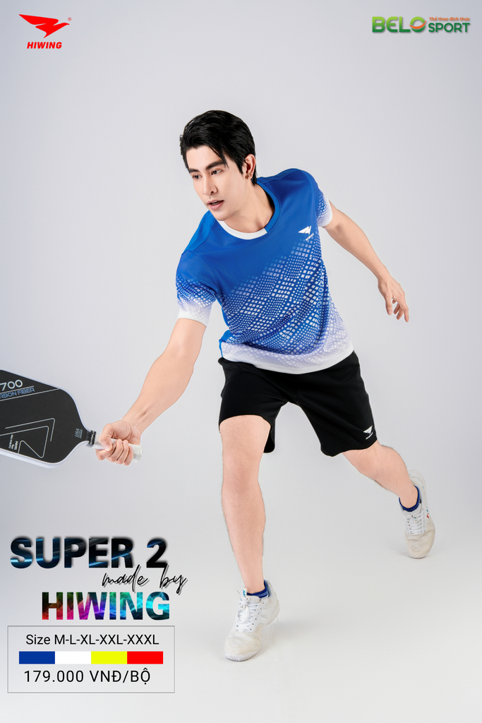 Áo Bóng Chuyền ,Cầu Lông ,Pickleball Hiwing Super 2 New 2025 Màu Xanh