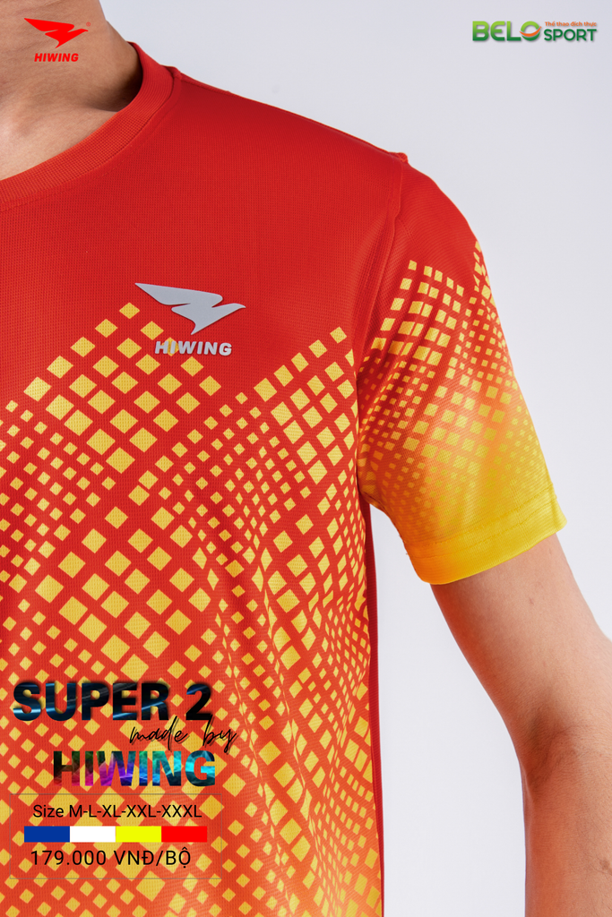 Áo Bóng Chuyền ,Cầu Lông ,Pickleball Hiwing Super 2 New 2025 Màu Đỏ