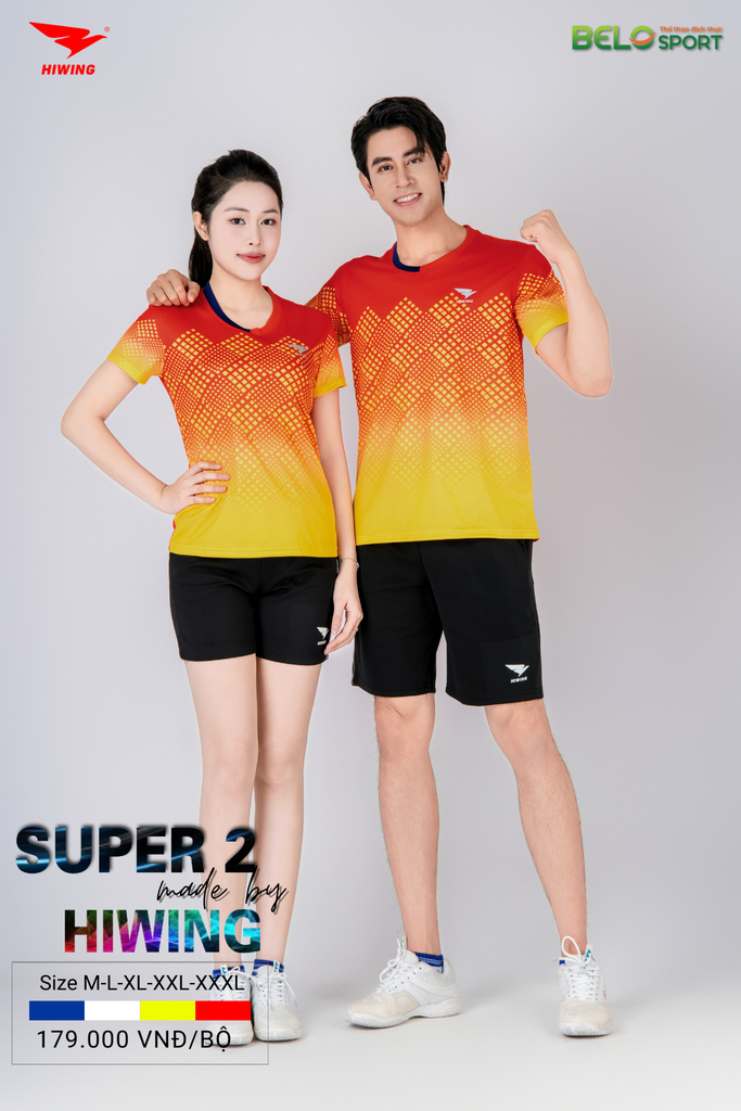 Áo Bóng Chuyền ,Cầu Lông ,Pickleball Hiwing Super 2 New 2025 Màu Đỏ