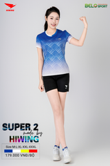 Áo Bóng Chuyền ,Cầu Lông ,Pickleball Hiwing Super 2 New 2025 Màu Xanh