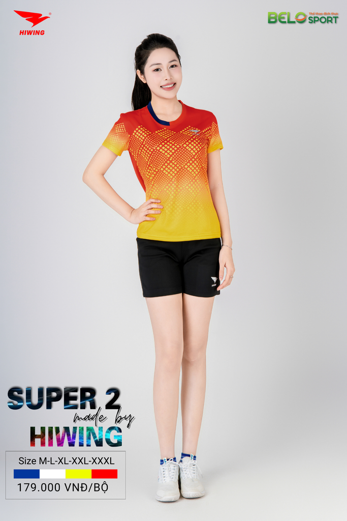 Áo Bóng Chuyền ,Cầu Lông ,Pickleball Hiwing Super 2 New 2025 Màu Đỏ