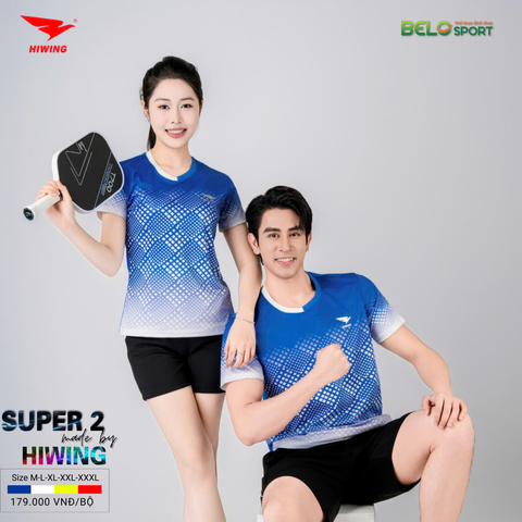Áo Bóng Chuyền ,Cầu Lông ,Pickleball Hiwing Super 2 New 2025 Màu Xanh