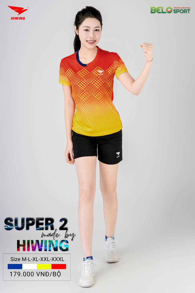 Áo Bóng Chuyền ,Cầu Lông ,Pickleball Hiwing Super 2 New 2025 Màu Đỏ