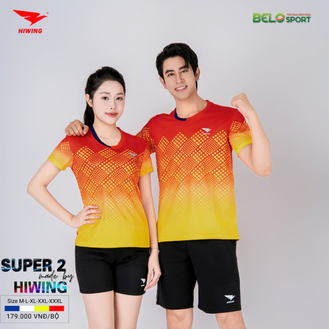 Áo Bóng Chuyền ,Cầu Lông ,Pickleball Hiwing Super 2 New 2025 Màu Đỏ