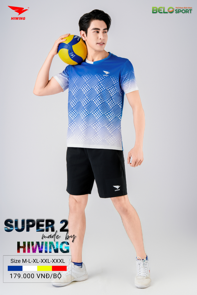 Áo Bóng Chuyền ,Cầu Lông ,Pickleball Hiwing Super 2 New 2025 Màu Xanh