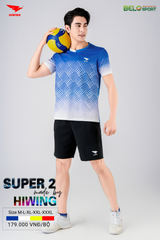 Áo Bóng Chuyền ,Cầu Lông ,Pickleball Hiwing Super 2 New 2025 Màu Xanh
