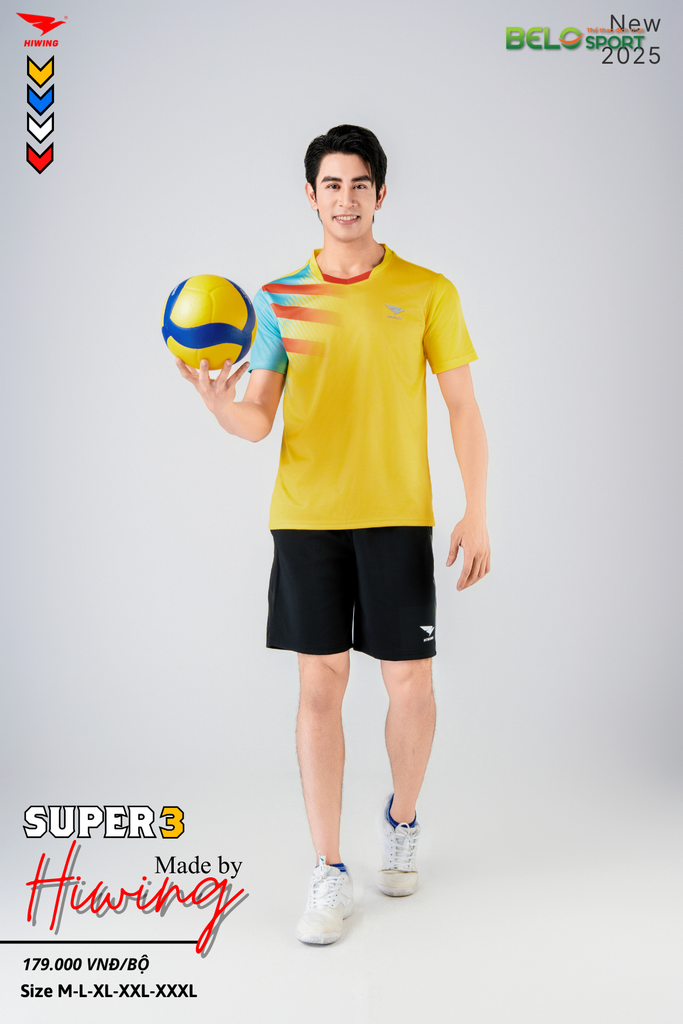 Áo Bóng Chuyền ,Cầu Lông ,Pickleball Hiwing Super 3 New 2025 Màu Vàng