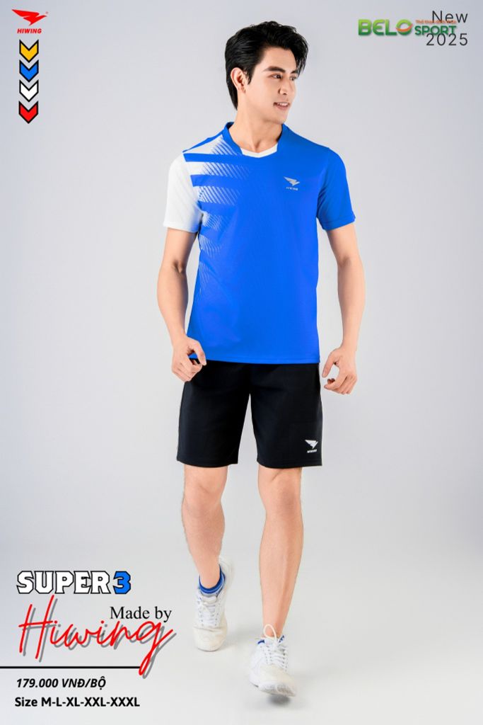 Áo Pickleball Hiwing Super 3 New 2025 Màu Xanh