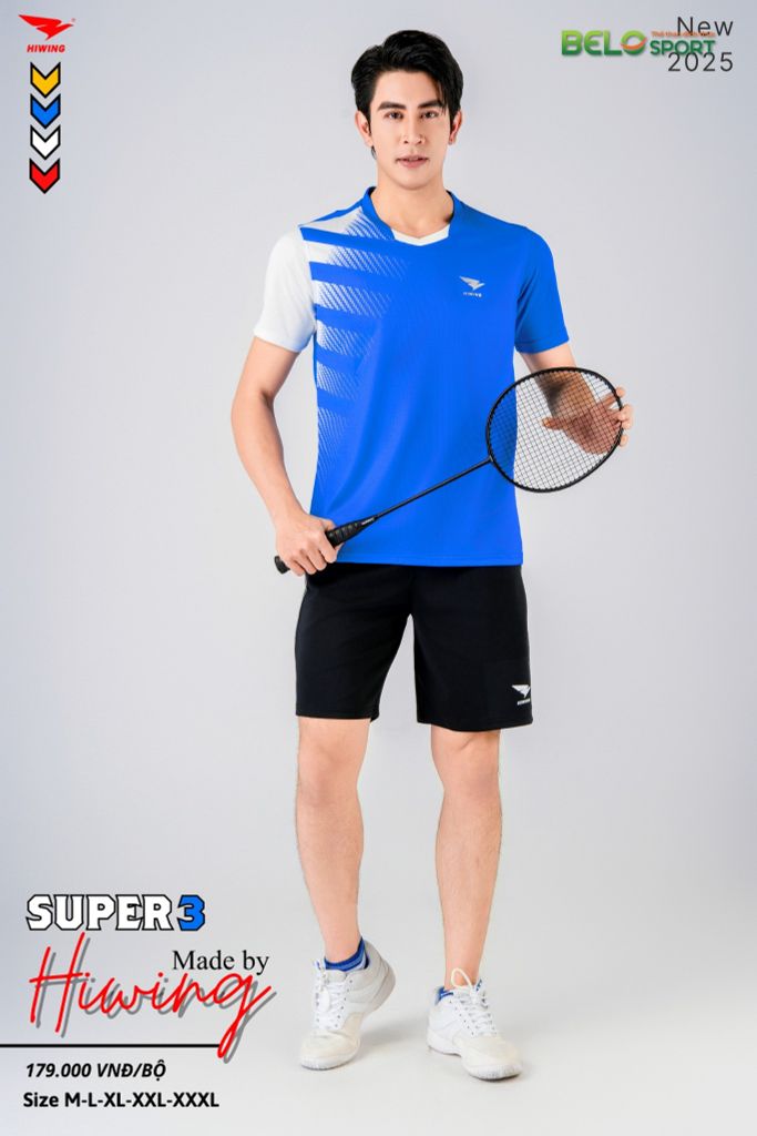 Áo Pickleball Hiwing Super 3 New 2025 Màu Xanh