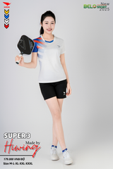 Áo Bóng Chuyền ,Cầu Lông ,Pickleball Hiwing Super 3 New 2025 Màu Trắng