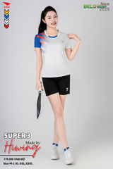 Áo Bóng Chuyền ,Cầu Lông ,Pickleball Hiwing Super 3 New 2025 Màu Trắng