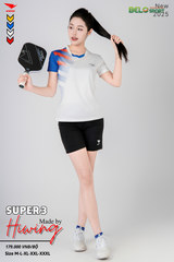 Áo Bóng Chuyền ,Cầu Lông ,Pickleball Hiwing Super 3 New 2025 Màu Trắng