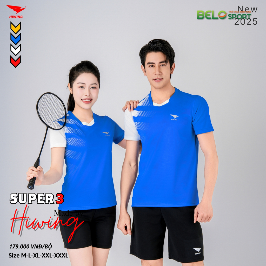 Áo Pickleball Hiwing Super 3 New 2025 Màu Xanh